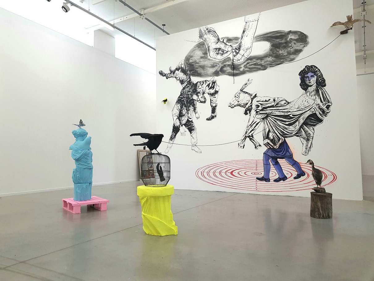 Oeuvre in situ ( Wall drawing) La biennale du territoire - Moco Panacée